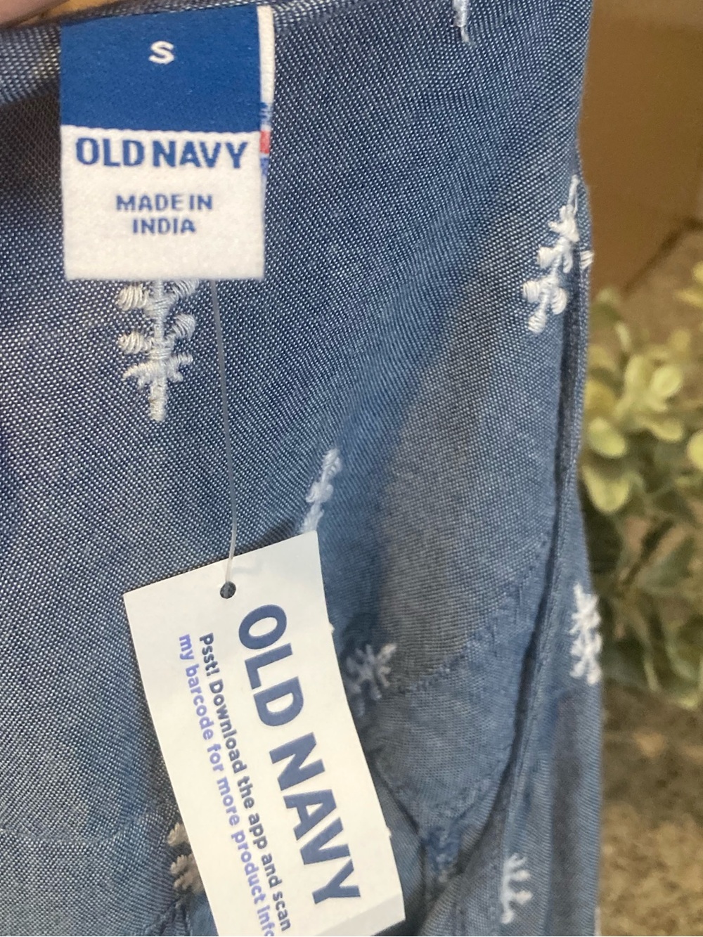 Old Navy Light Blue Embroidered Cottage Core Dress - Picture 3 of 7